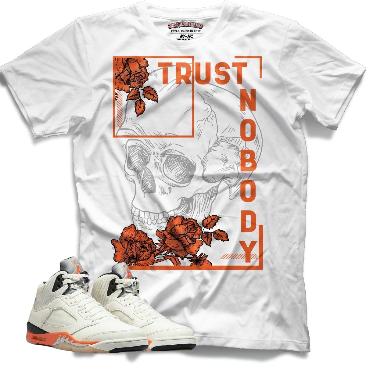 Trust Nobody (Retro 5 Orange Blaze) T-Shirt - Misguided