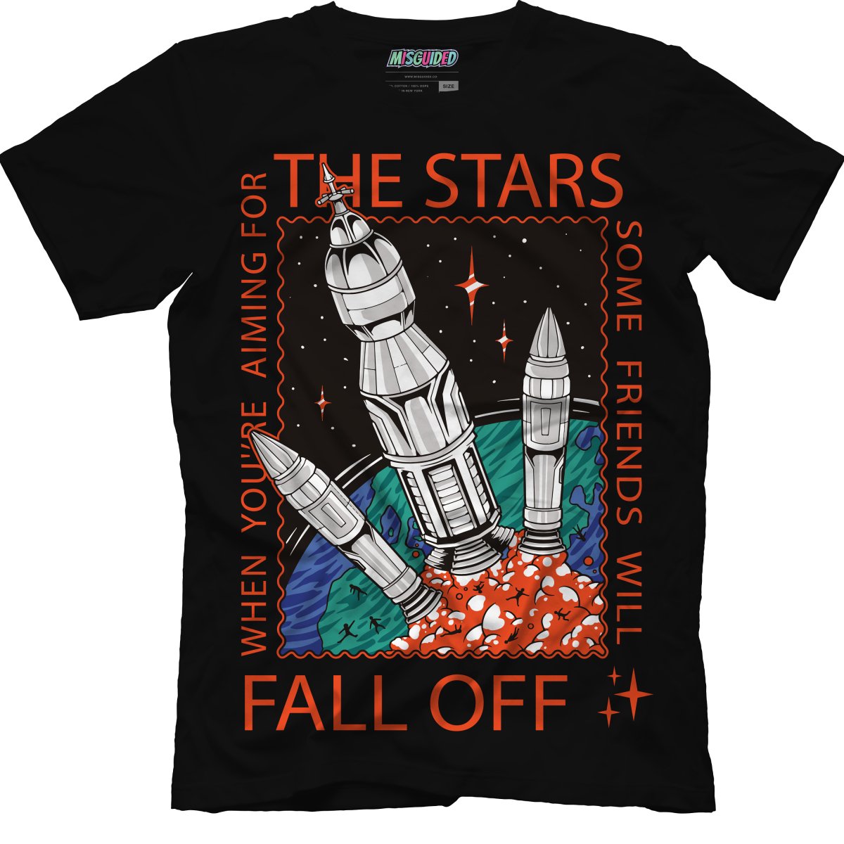 When Your Aiming For The Stars Some Friends Will Fall Off (Air Jordan 12 Brilliant Orange) T-Shirt - Misguided