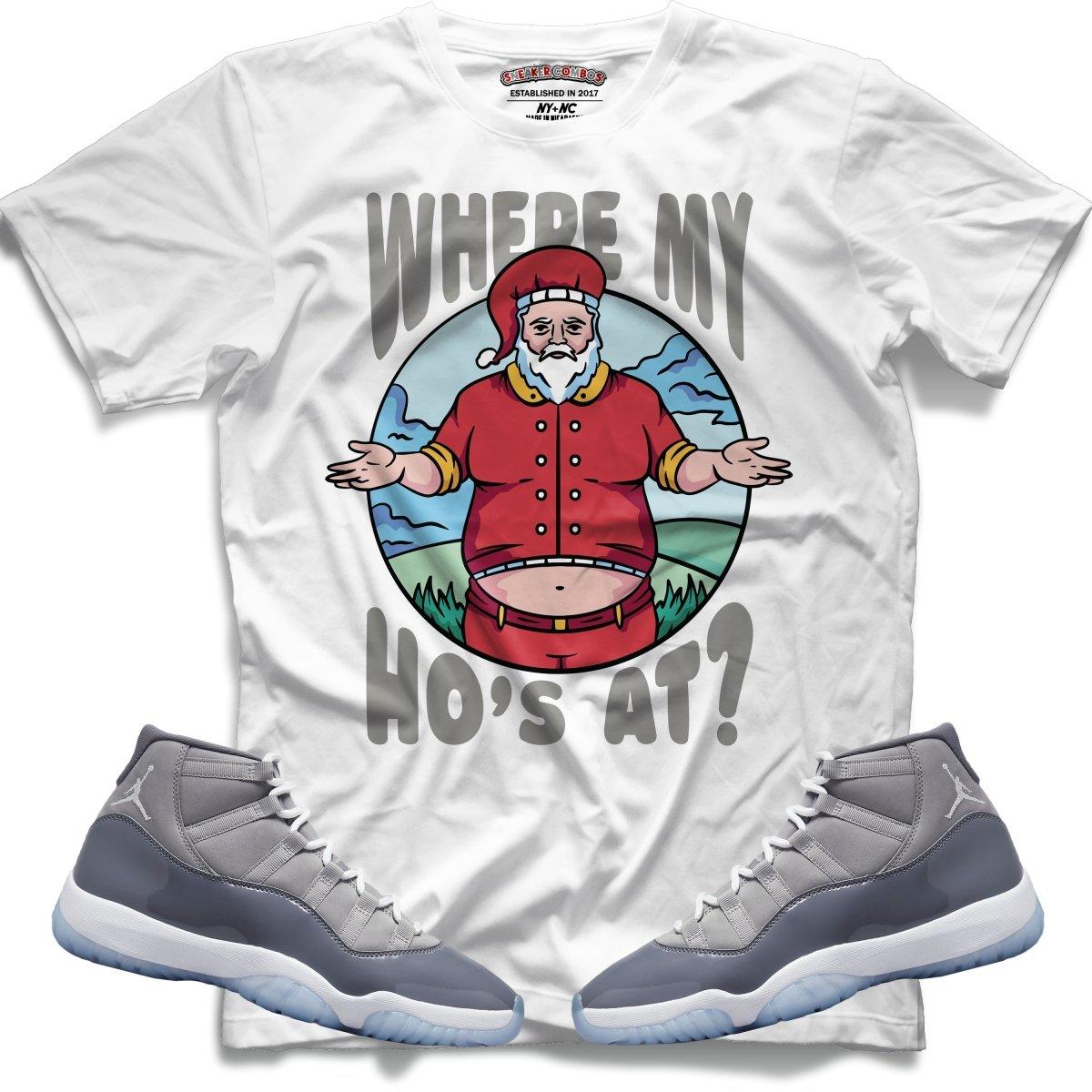 Where My Ho's At (Retro 11 Cool Grey) T-shirt - Misguided