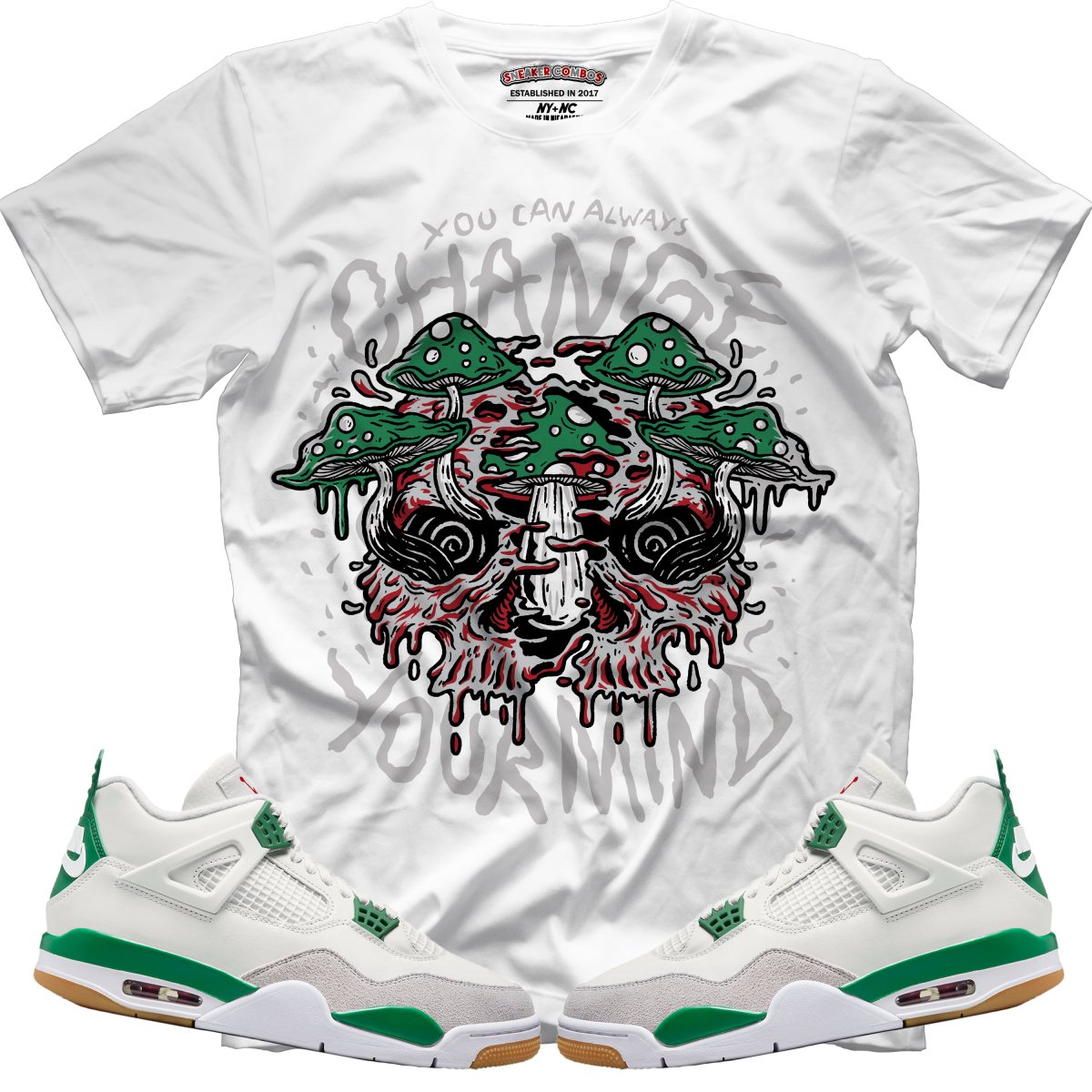 You Can Always Change (NIKE SB X AIR JORDAN 4 PINE GREEN) T-Shirt - Misguided