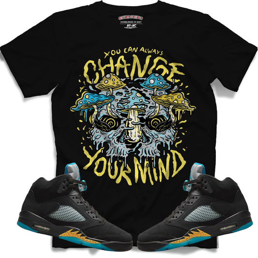 You Can Always Change Your Mind (Retro 5 Aqua) T-Shirt - Misguided