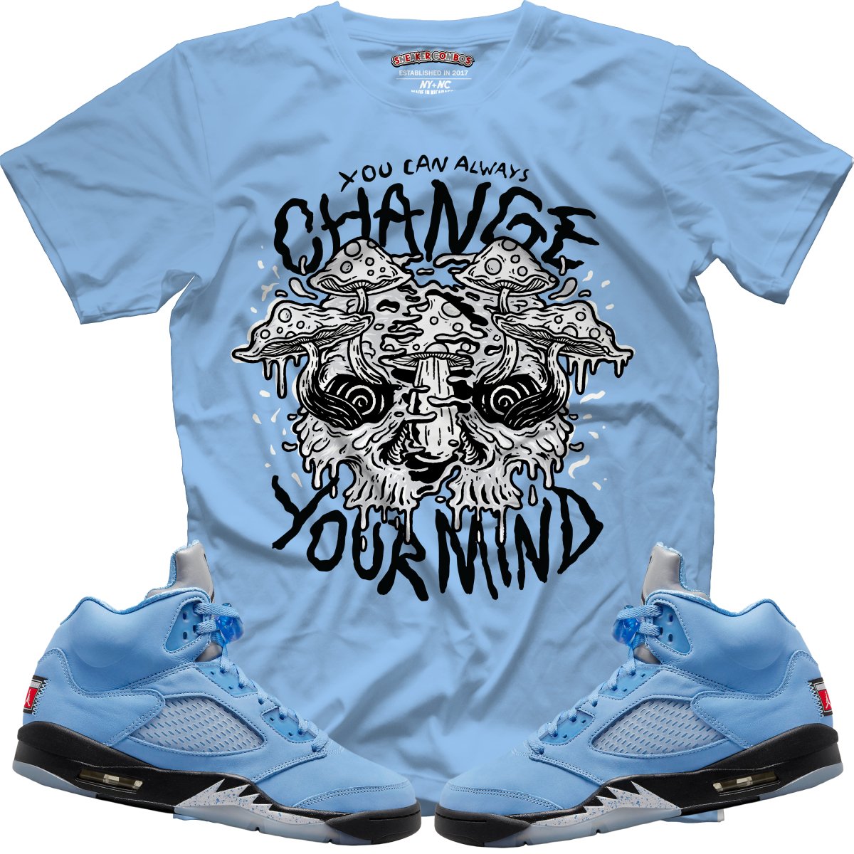 You Can Always Change Your Mind (Retro 5 UNC) T-Shirt - Misguided